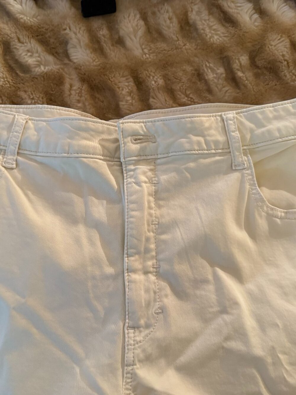 Anthropologie Pilcro Bermuda Shorts, Cream, Size 32, NWT